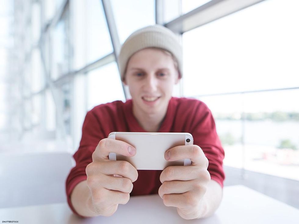 person on their cell phone