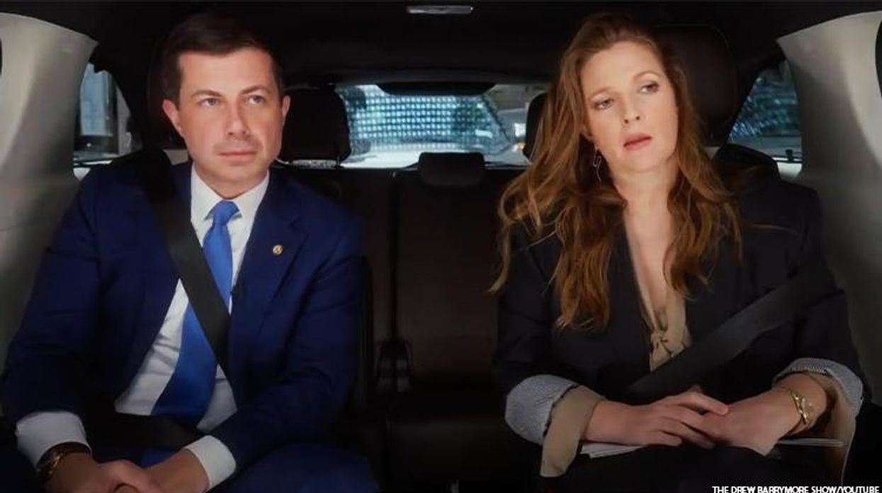 Pete Buttigieg and Drew Barrymore