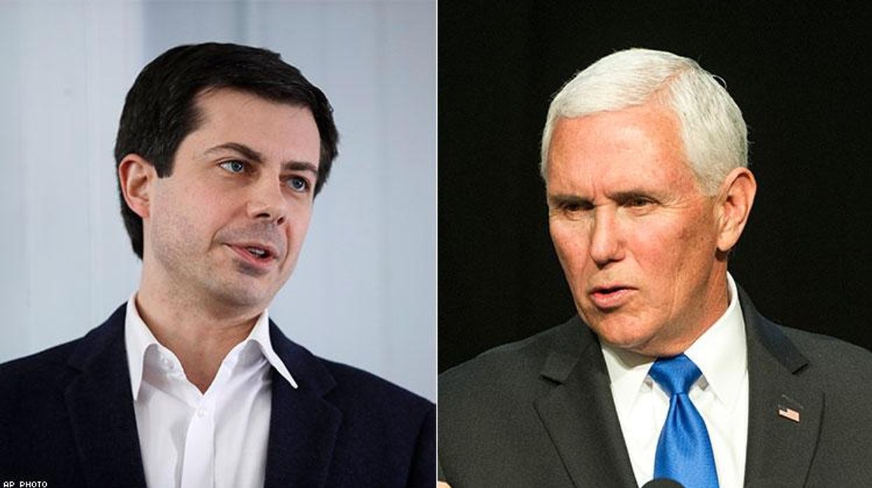 Pete Buttigieg and Mike Pence