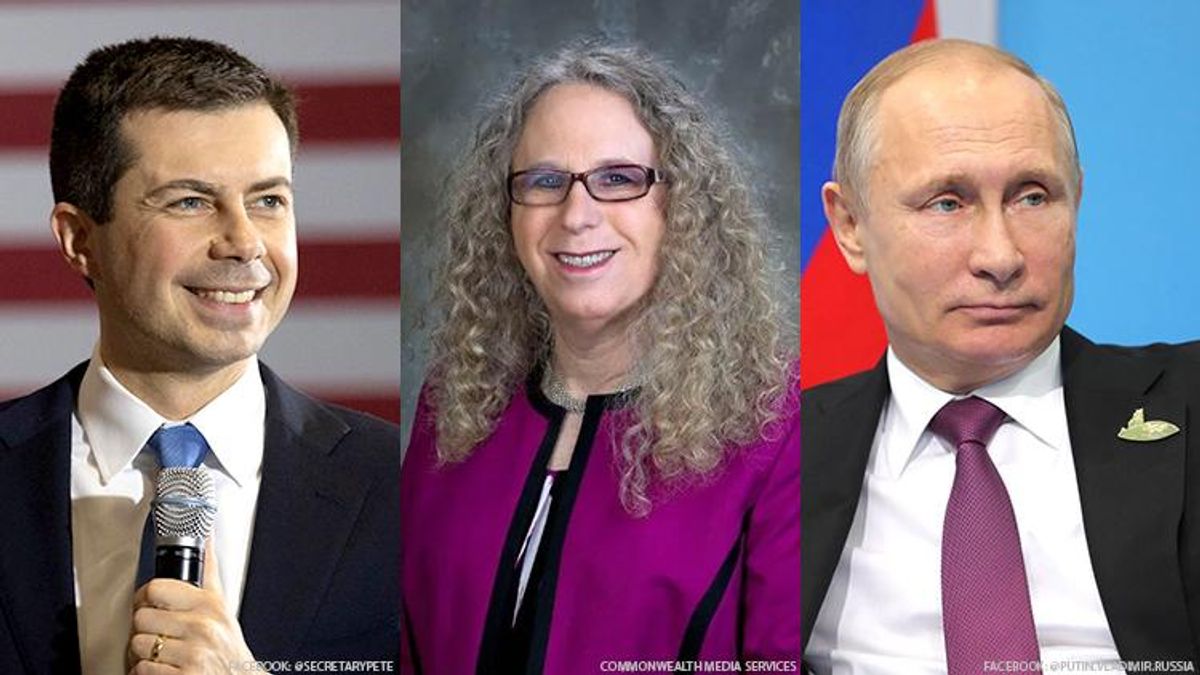 Pete Buttigieg, Rachel Levine, and Vladimir Putin