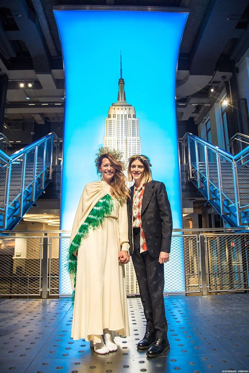 Check Out the Empire State Building's Stylish Lesbian Wedding | Advocate.com, image size:800x1200