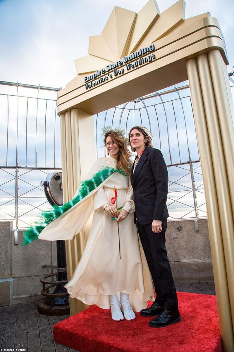 Check Out the Empire State Building's Stylish Lesbian Wedding | Advocate.com, image size:800x1200