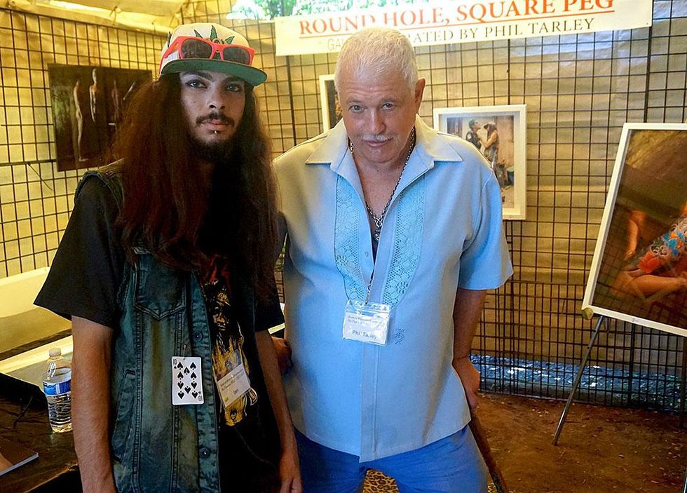 Phil Tarley, right, long time arts promoter, and friend.