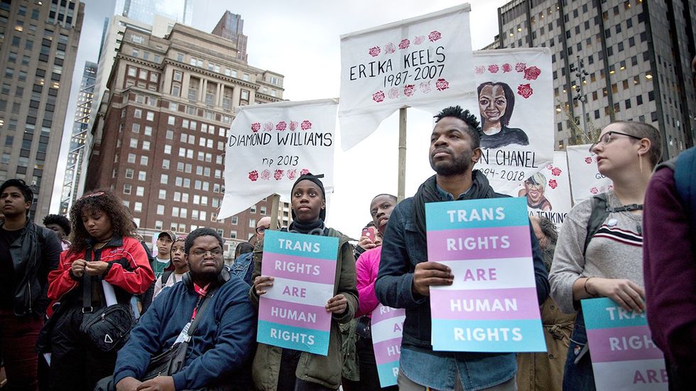 Philadelphia Love Park Transgender Rights Rally Protest