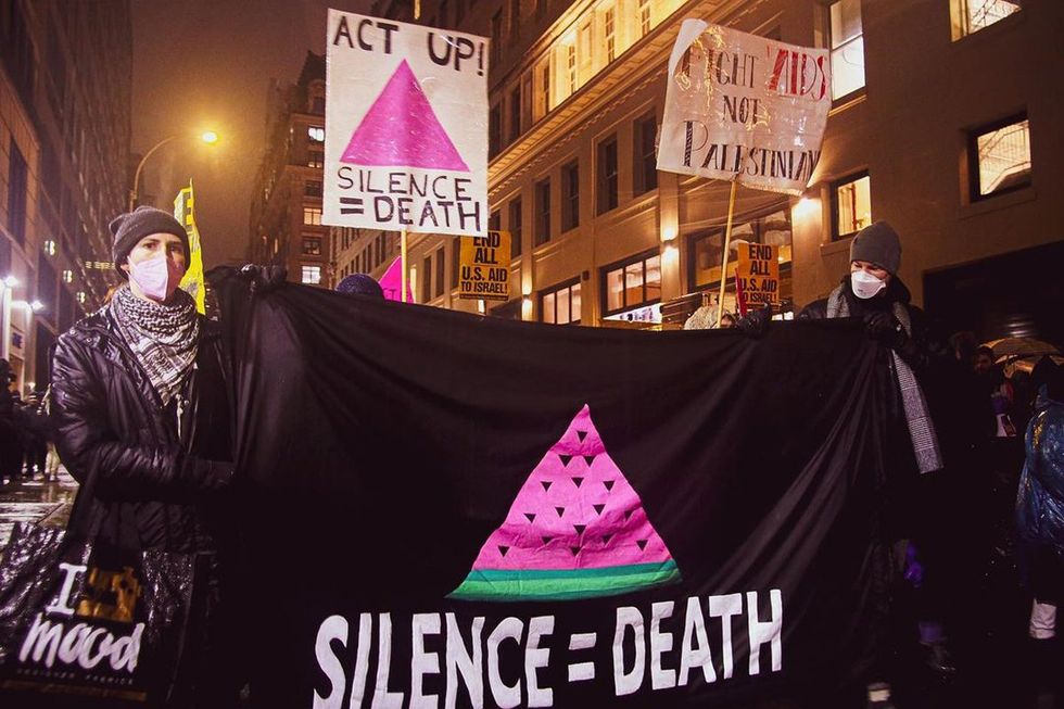 Photo Gallery ACT UP NY marched for Palestine to say once again SILENCE EQUALS DEATH