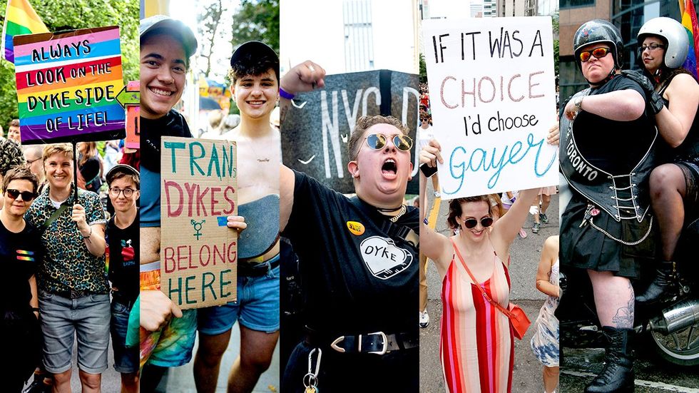 photo gallery Dyke Marches Dykes on Bikes worldwide through history
