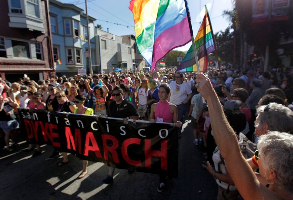 photo gallery Dyke Marches Dykes on Bikes worldwide through history