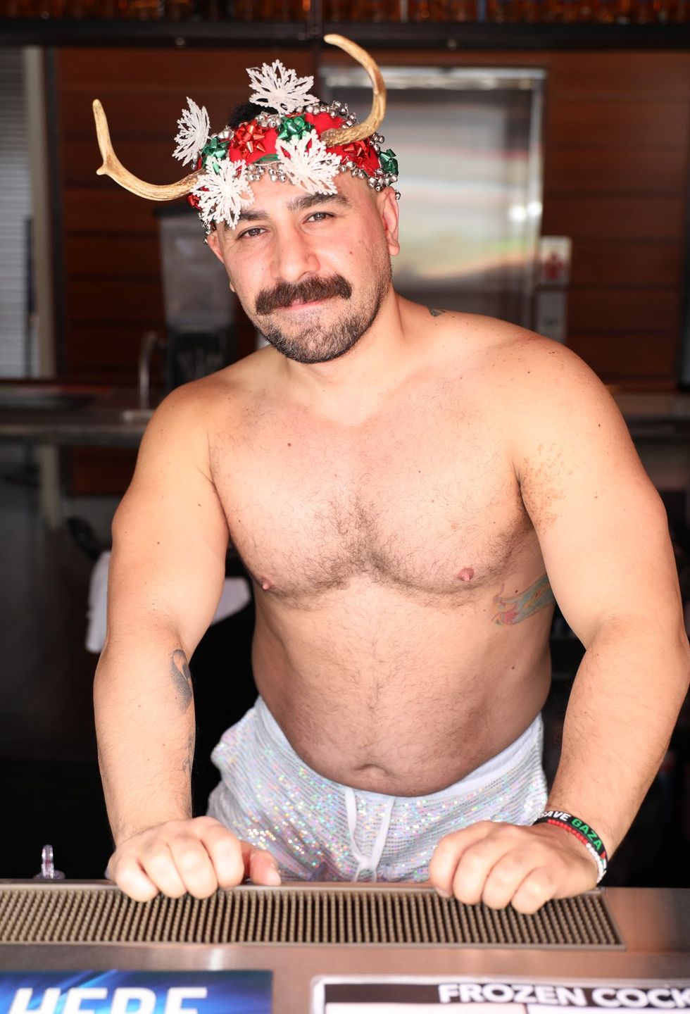 photo gallery gay bar Sidetrack Chicago Santa Speedo Run party 2024
