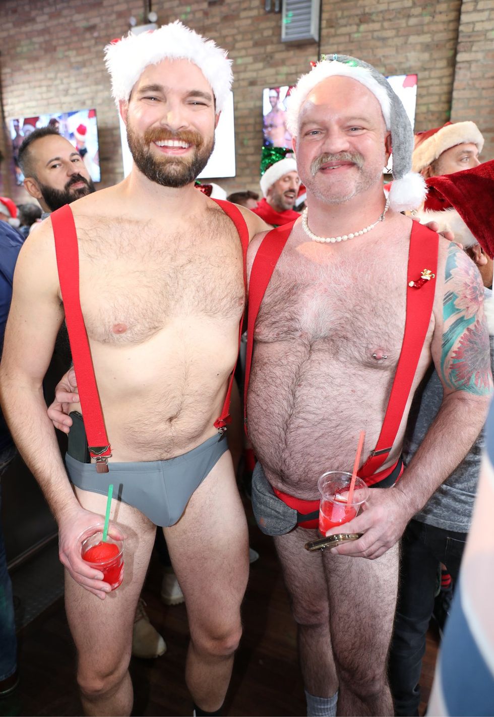 photo gallery gay bar Sidetrack Chicago Santa Speedo Run party 2024
