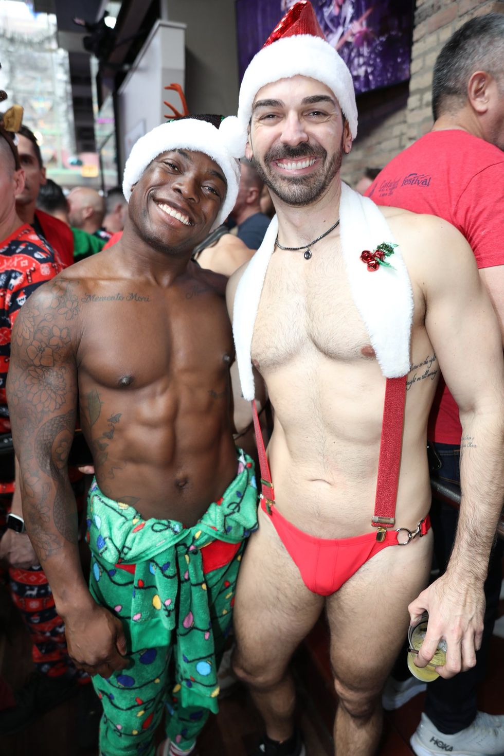 photo gallery gay bar Sidetrack Chicago Santa Speedo Run party 2024