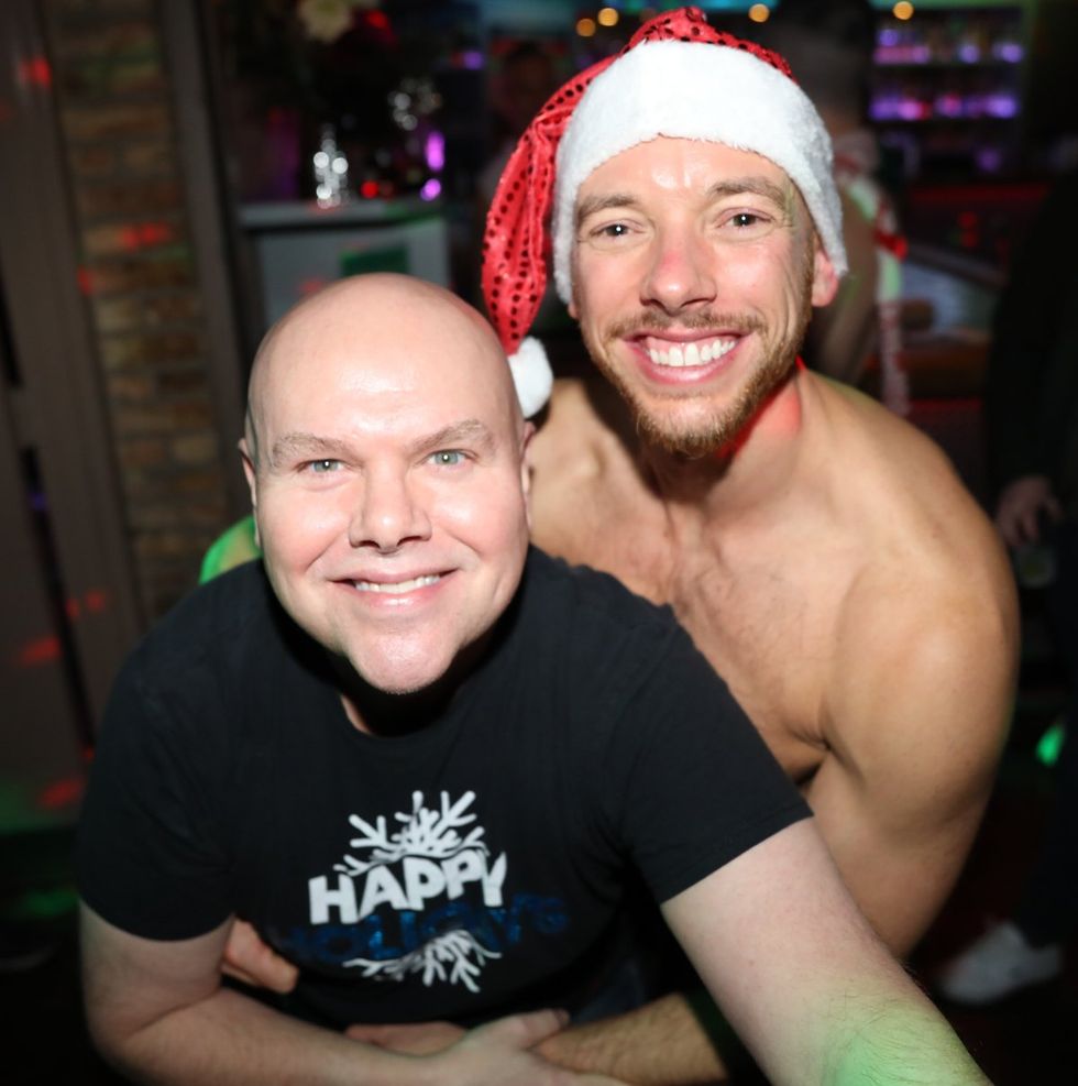 photo gallery gay bar Sidetrack Chicago Santa Speedo Run party 2024