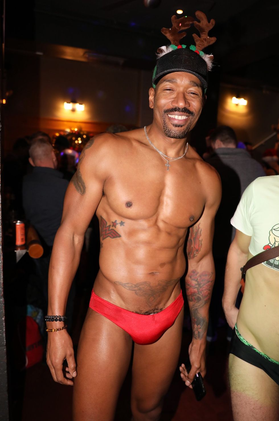 photo gallery gay bar Sidetrack Chicago Santa Speedo Run party 2024