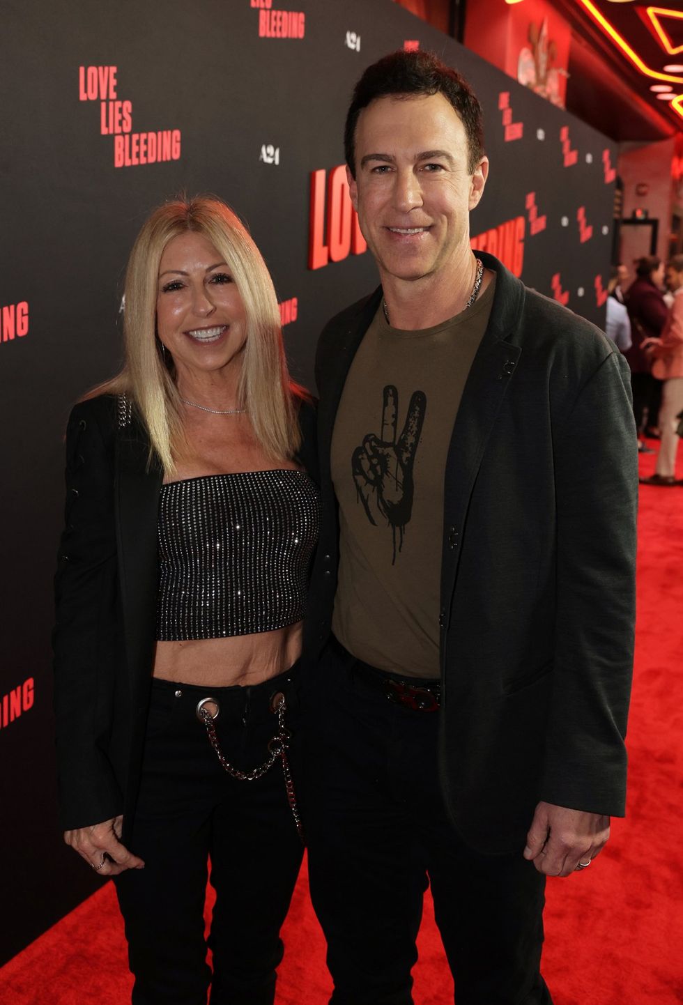 Photo Gallery Love Lies Bleeding Premiers Red Carpet Party Tracy Gilchrest panel