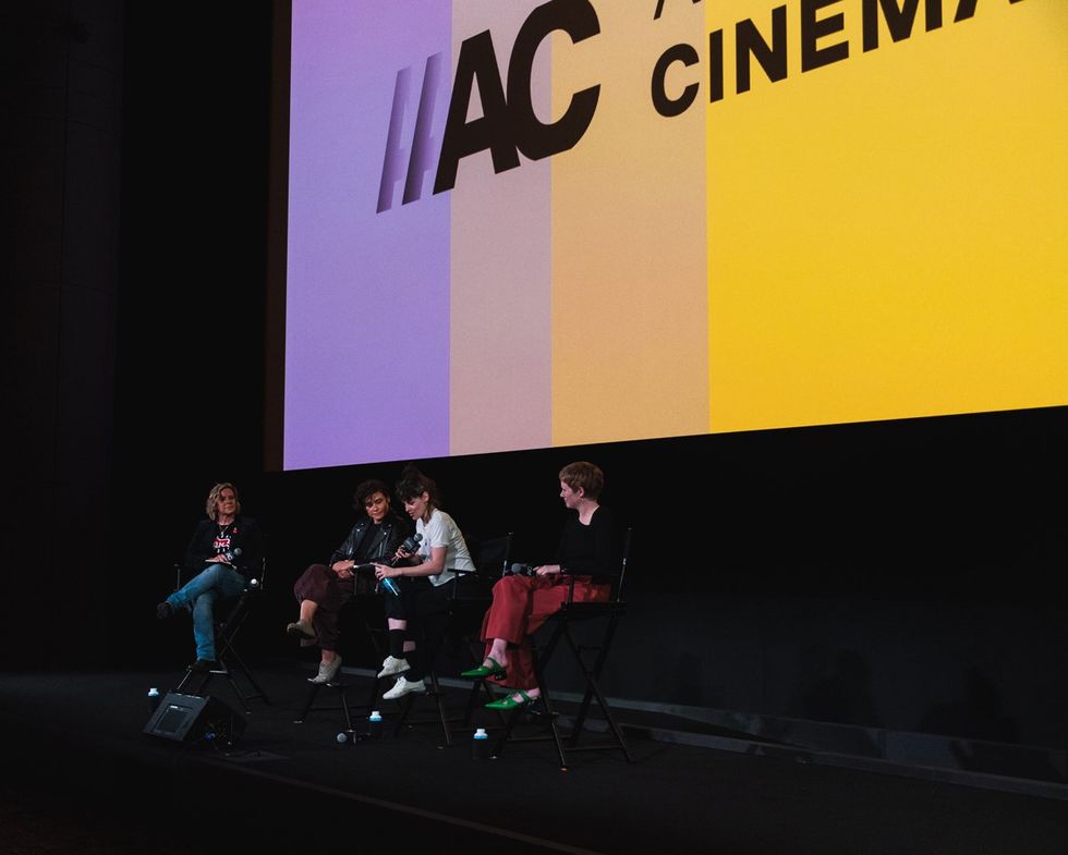 Photo Gallery Love Lies Bleeding Premiers Red Carpet Party Tracy Gilchrest panel