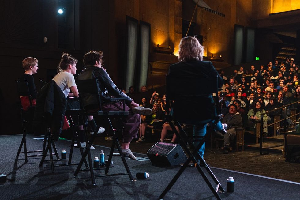 Photo Gallery Love Lies Bleeding Premiers Red Carpet Party Tracy Gilchrest panel