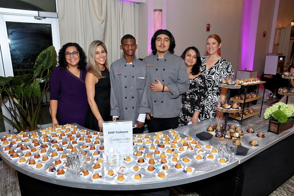 Photo Gallery of Easterseals South Florida's 33rd Annual Festival of Chefs - Easterseals student chefs Jailyn and Jorge with Easterseals staff