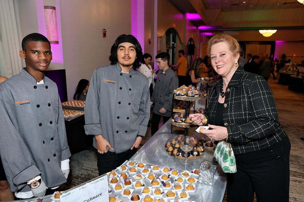 Photo Gallery of Easterseals South Florida's 33rd Annual Festival of Chefs - \u200bEasterseals student Chefs Jailyn and Jorge with Easterseals National CEO Kendra Davenport