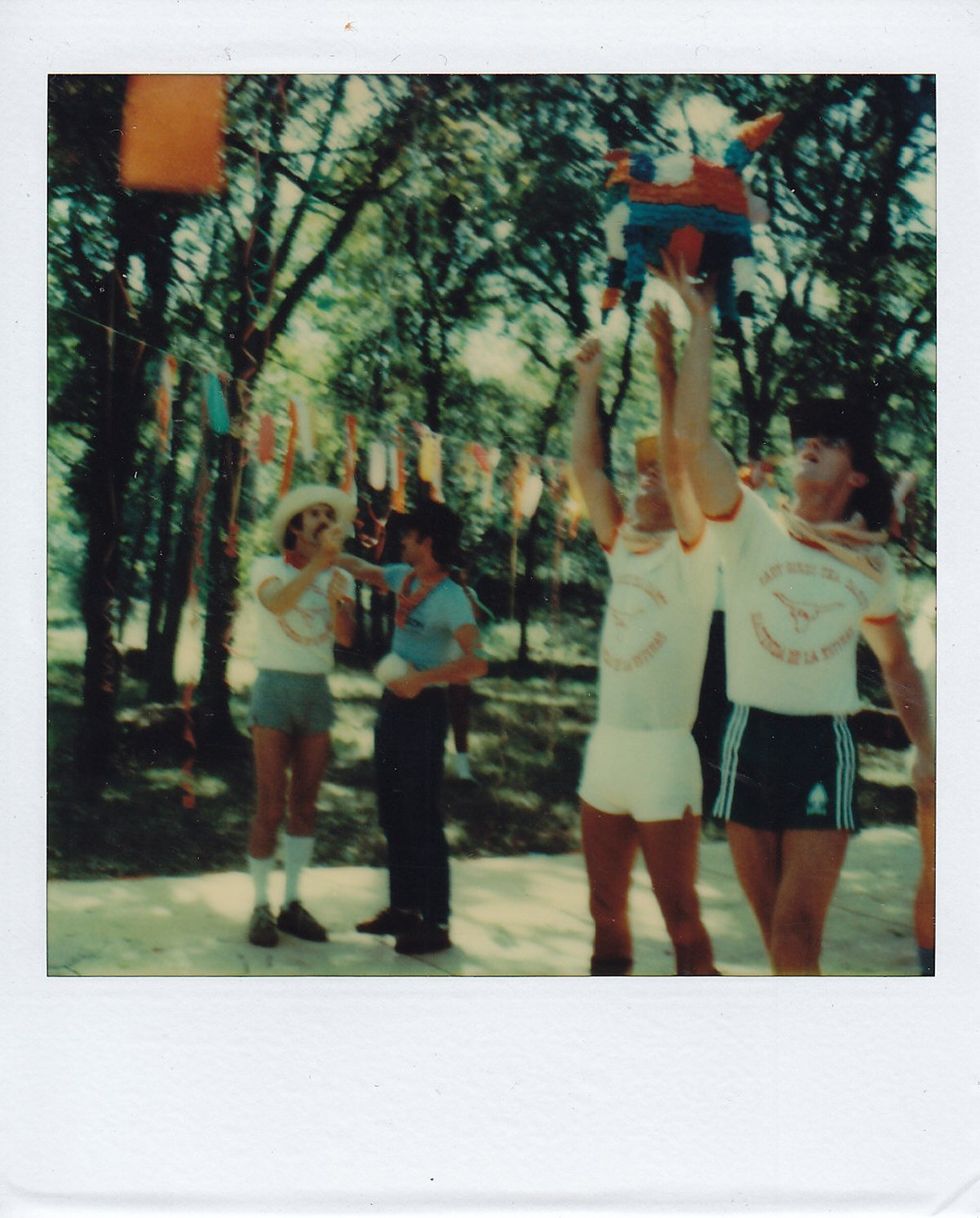 photo gallery Polaroids spanning from 1964 to 1991 documenting Houston male throuple John Jay Hollenburger Arthur Slaughter Gary Grether aka JAG and their social circle