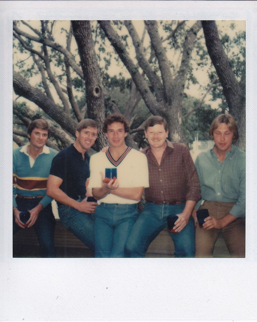 photo gallery Polaroids spanning from 1964 to 1991 documenting Houston male throuple John Jay Hollenburger Arthur Slaughter Gary Grether aka JAG and their social circle