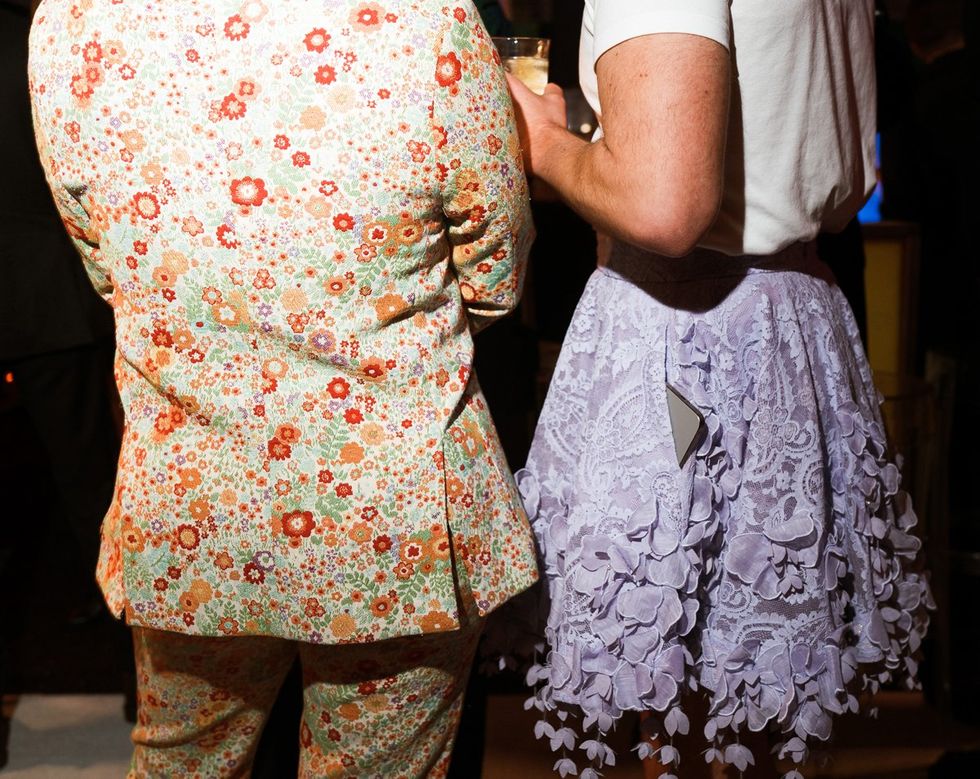 photo gallery queer photographer Roland Fitz Out100 2024 party pics colorful floral outfits from behind