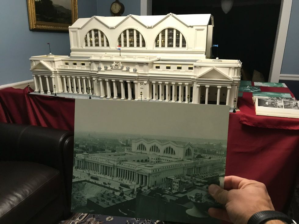 photo gallery Richard Paules Lego Master famous landmarks Vintage Penn Station NYC