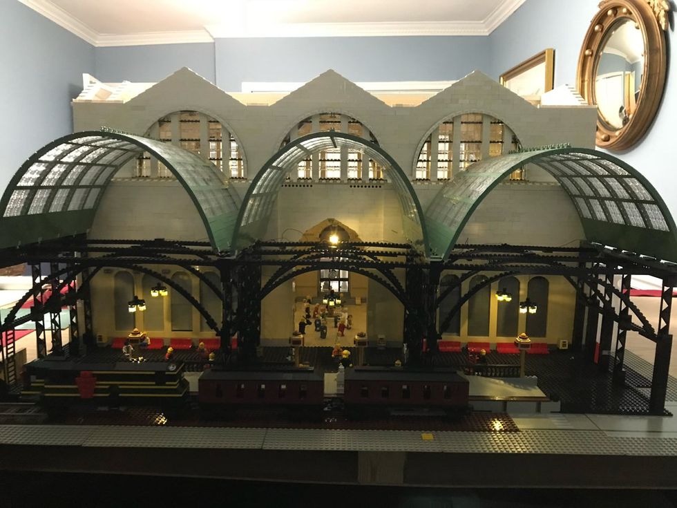 photo gallery Richard Paules Lego Master famous landmarks Vintage Penn Station NYC