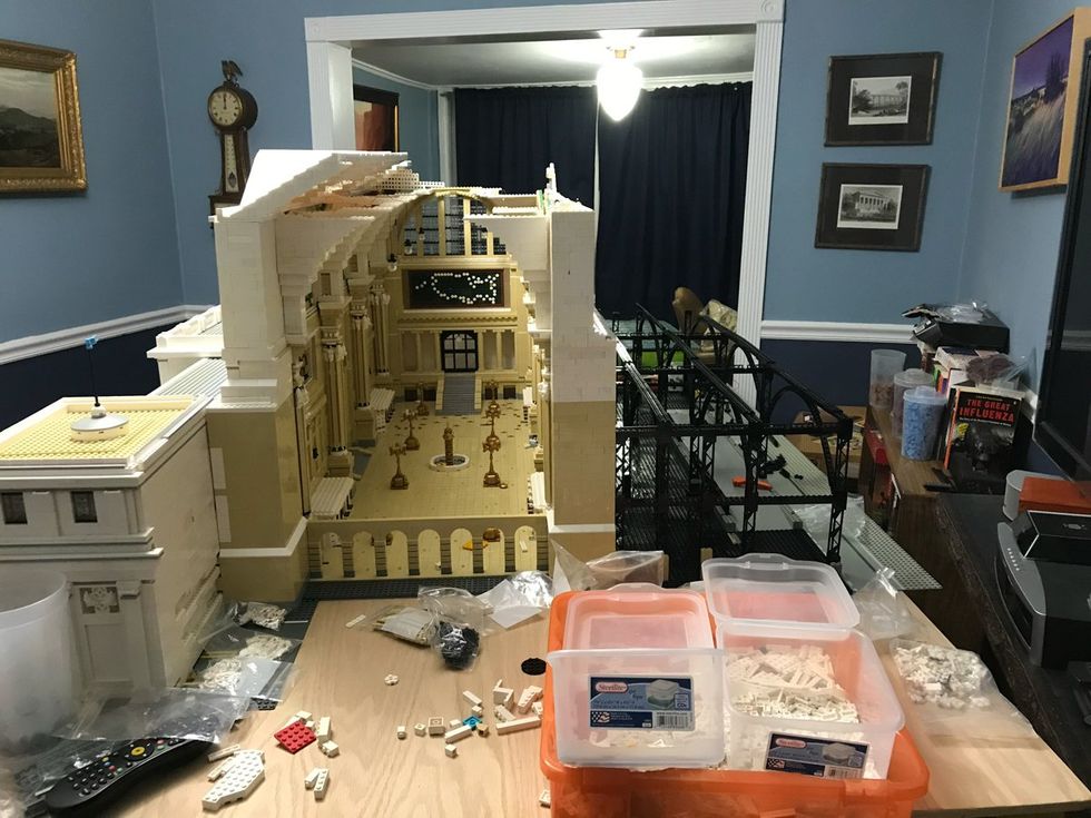 photo gallery Richard Paules Lego Master famous landmarks Vintage Penn Station NYC