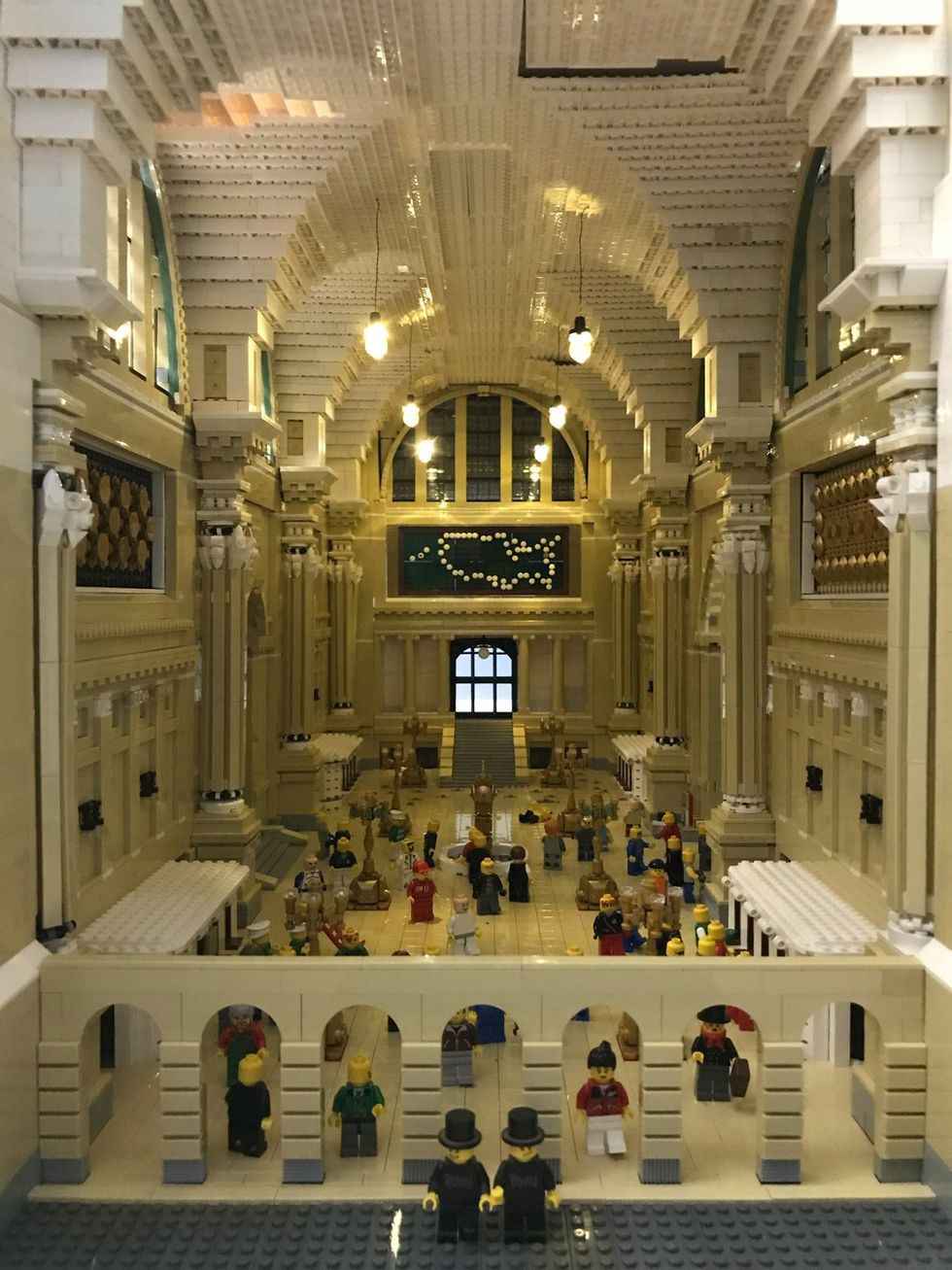 photo gallery Richard Paules Lego Master famous landmarks Vintage Penn Station NYC
