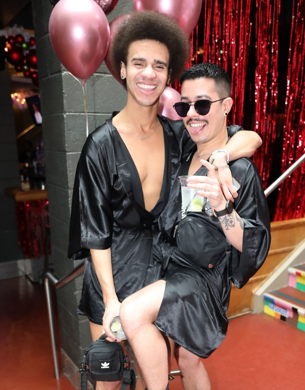 photo gallery Sidetrack Chicago gay bar New Years Day onesie party
