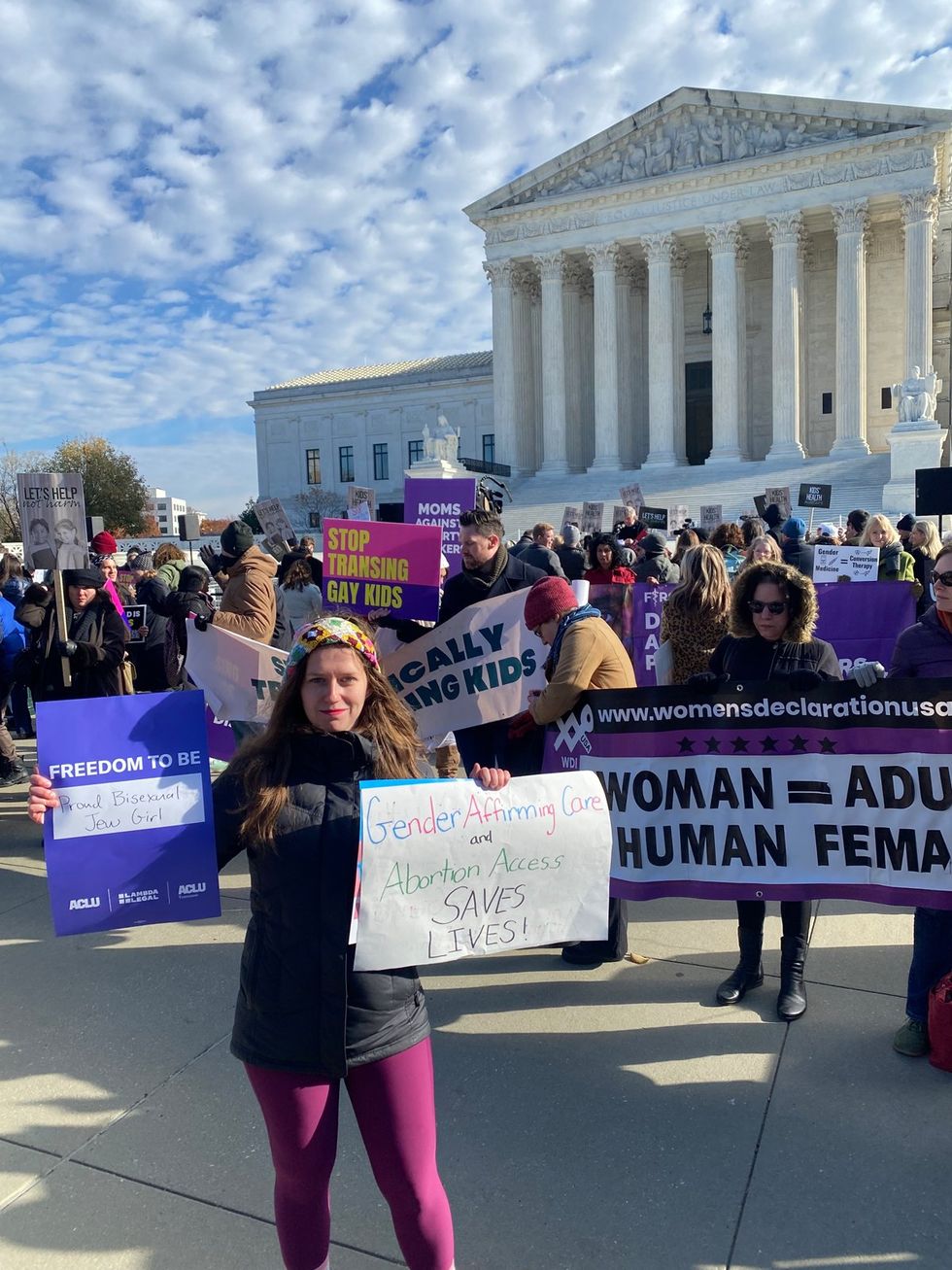 photo gallery Skrmetti gender affirming care case protest at the US Supreme Court in support of transgender youth opening oral arguments by Chase Strangio