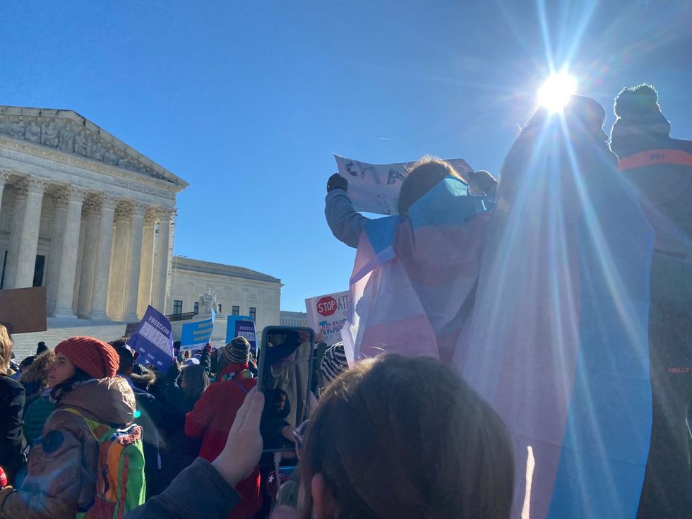 photo gallery Skrmetti gender affirming care case protest at the US Supreme Court in support of transgender youth opening oral arguments by Chase Strangio