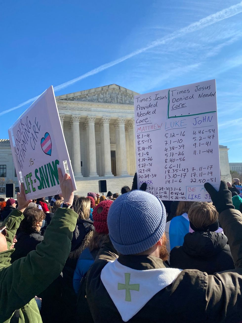 photo gallery Skrmetti gender affirming care case protest at the US Supreme Court in support of transgender youth opening oral arguments by Chase Strangio