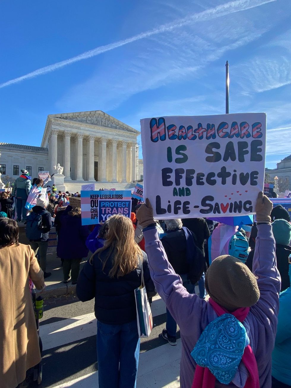 photo gallery Skrmetti gender affirming care case protest at the US Supreme Court in support of transgender youth opening oral arguments by Chase Strangio