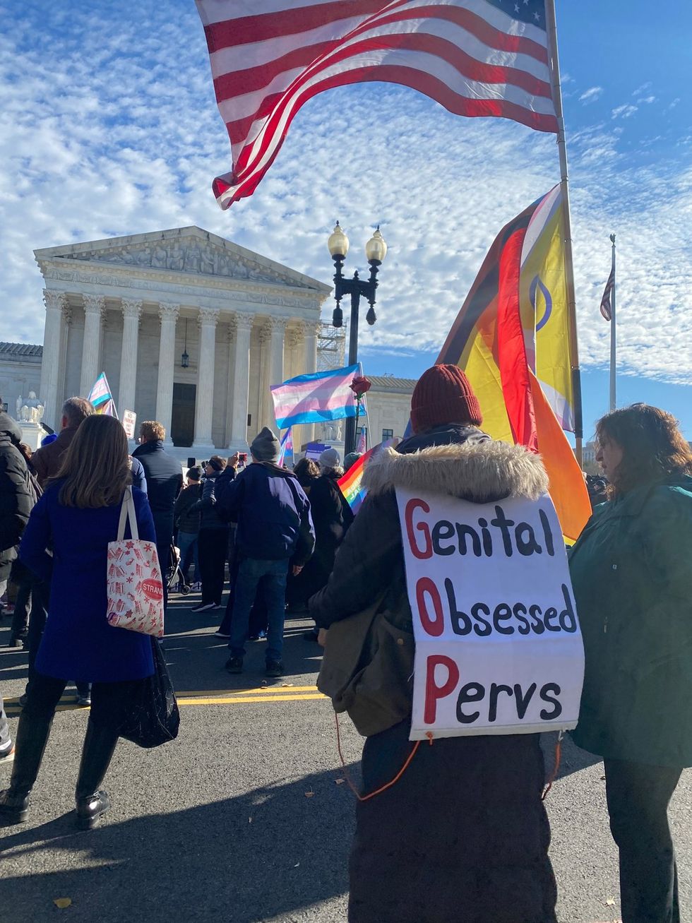 photo gallery Skrmetti gender affirming care case protest at the US Supreme Court in support of transgender youth opening oral arguments by Chase Strangio