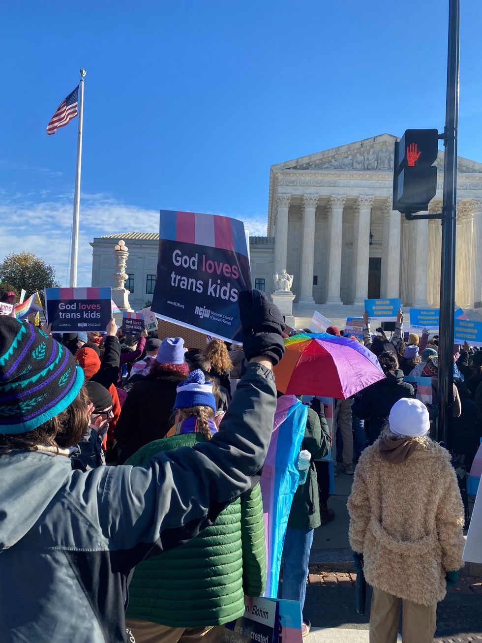 photo gallery Skrmetti gender affirming care case protest at the US Supreme Court in support of transgender youth opening oral arguments by Chase Strangio