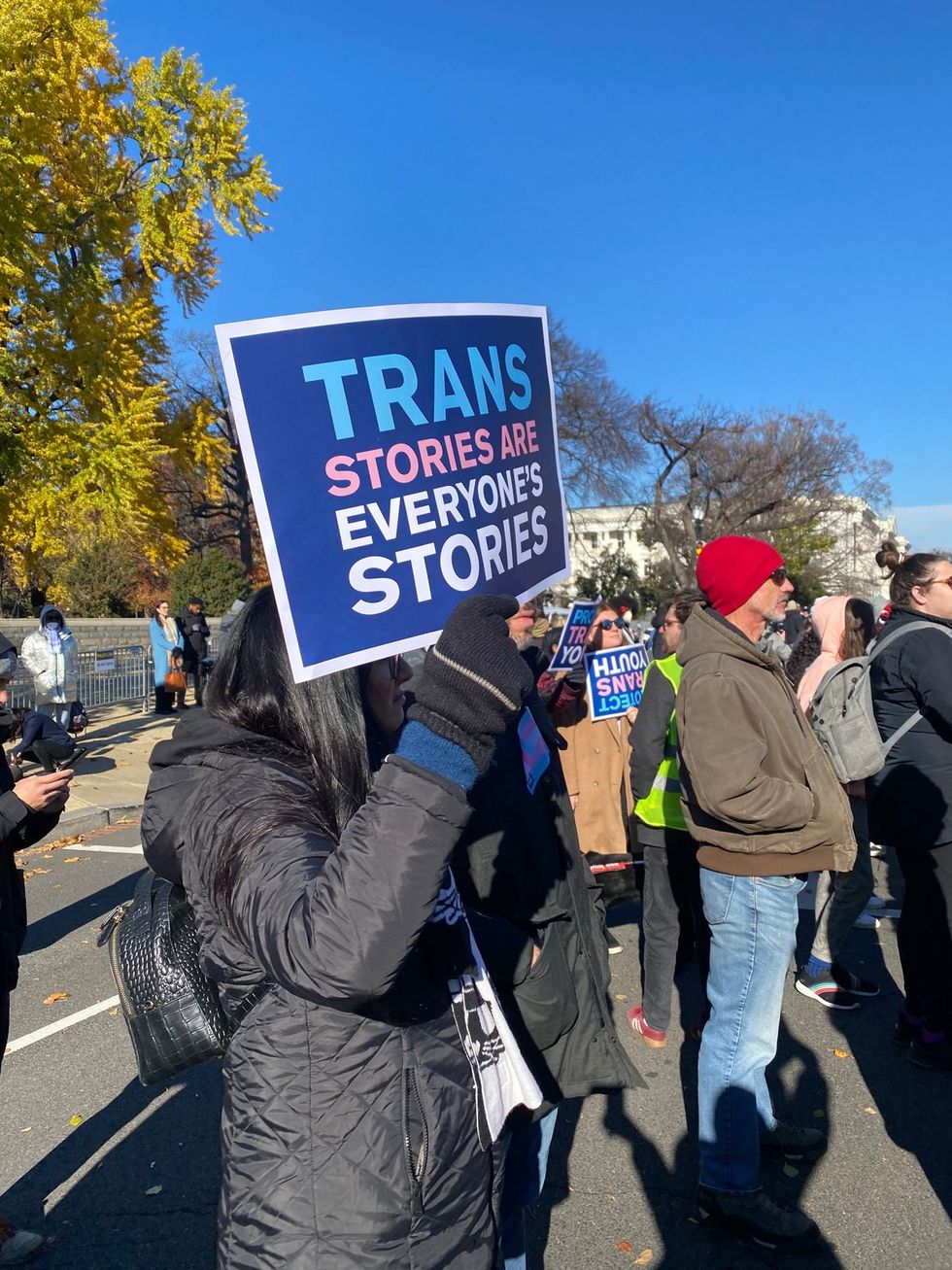 photo gallery Skrmetti gender affirming care case protest at the US Supreme Court in support of transgender youth opening oral arguments by Chase Strangio