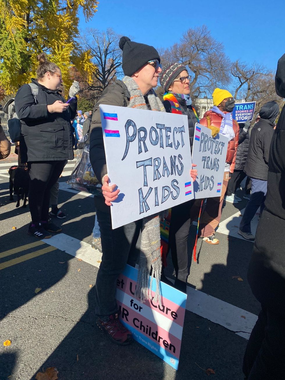 photo gallery Skrmetti gender affirming care case protest at the US Supreme Court in support of transgender youth opening oral arguments by Chase Strangio