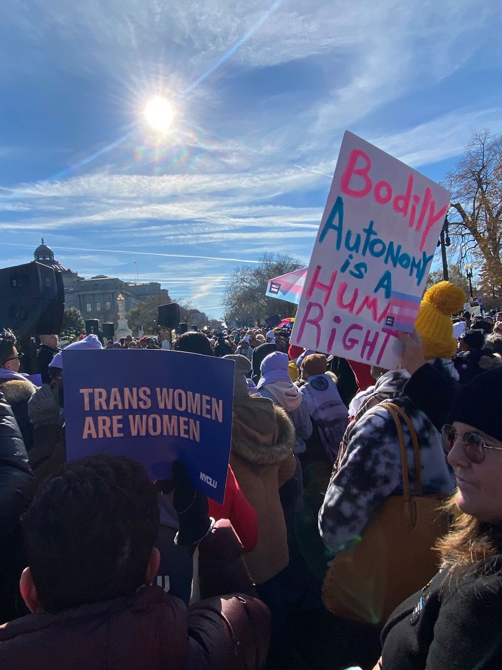 photo gallery Skrmetti gender affirming care case protest at the US Supreme Court in support of transgender youth opening oral arguments by Chase Strangio