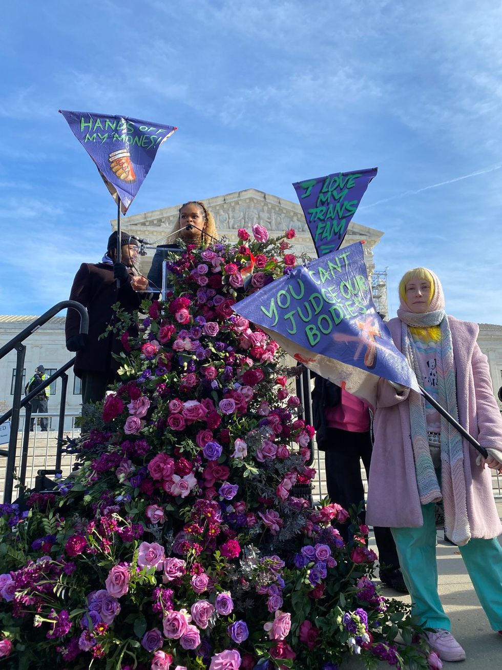 photo gallery Skrmetti gender affirming care case protest at the US Supreme Court in support of transgender youth opening oral arguments by Chase Strangio