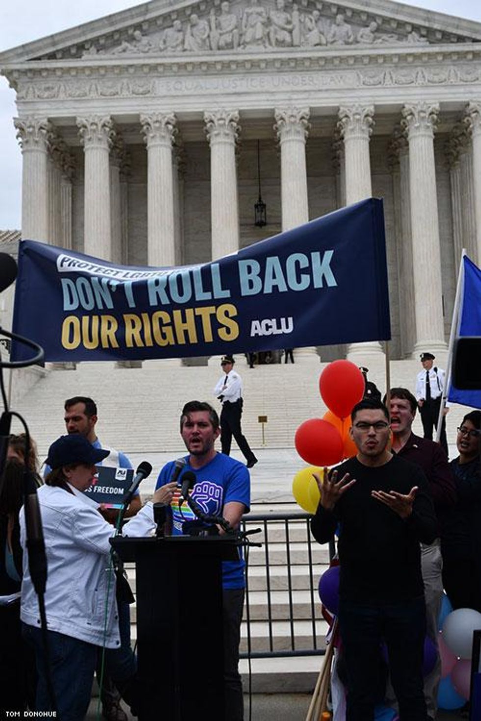 PHOTOS: Activists Rally at Supreme Court as LGBTQ Hearings Begin
