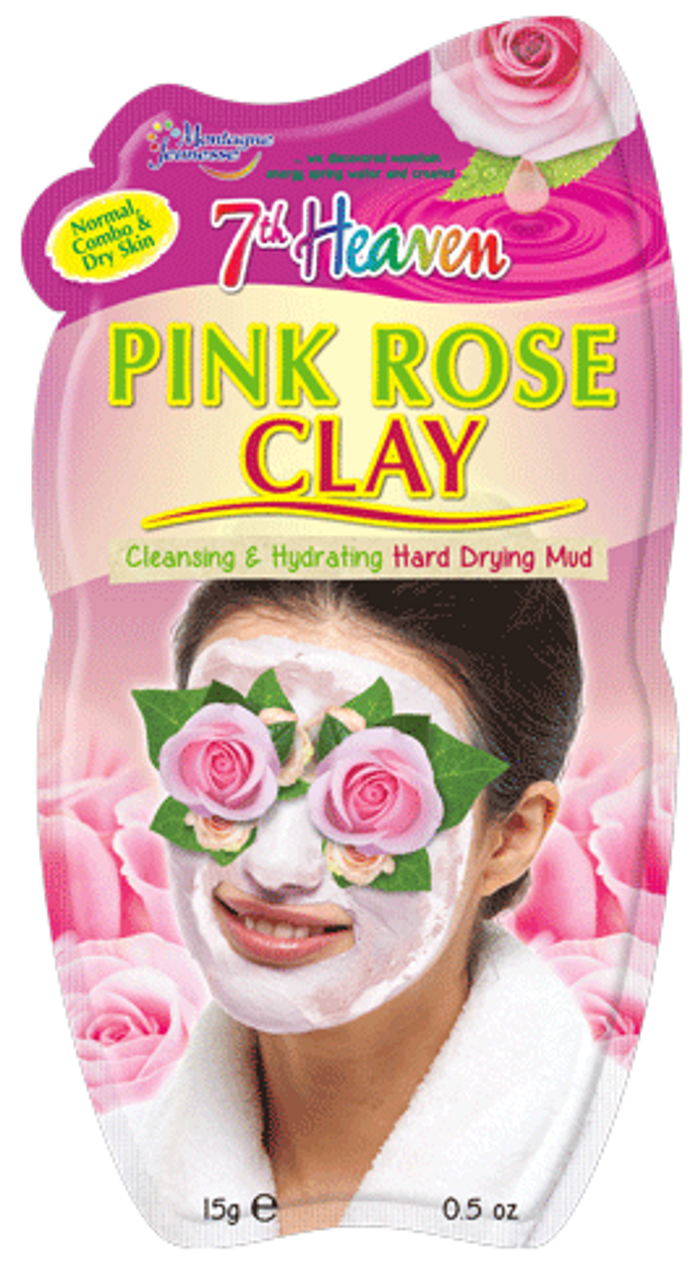 Pink Rose Clay & Charcoal 2-in-1 Mud Masks