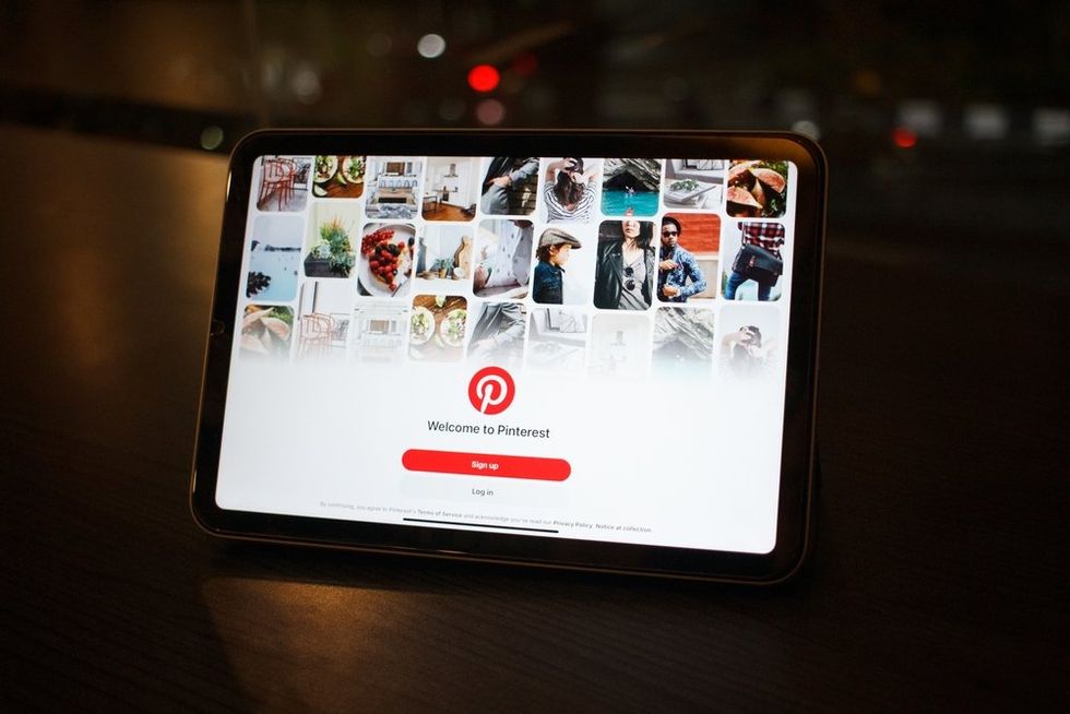 Pinterest sign in page