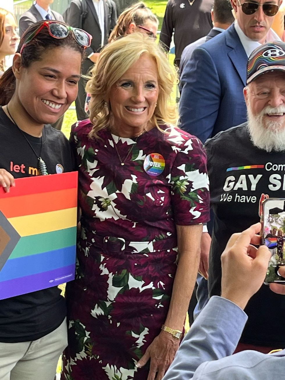 Pittsburgh LGBTQ Pride festival surprise FLOTUS visit press pool writer Christopher Wiggins