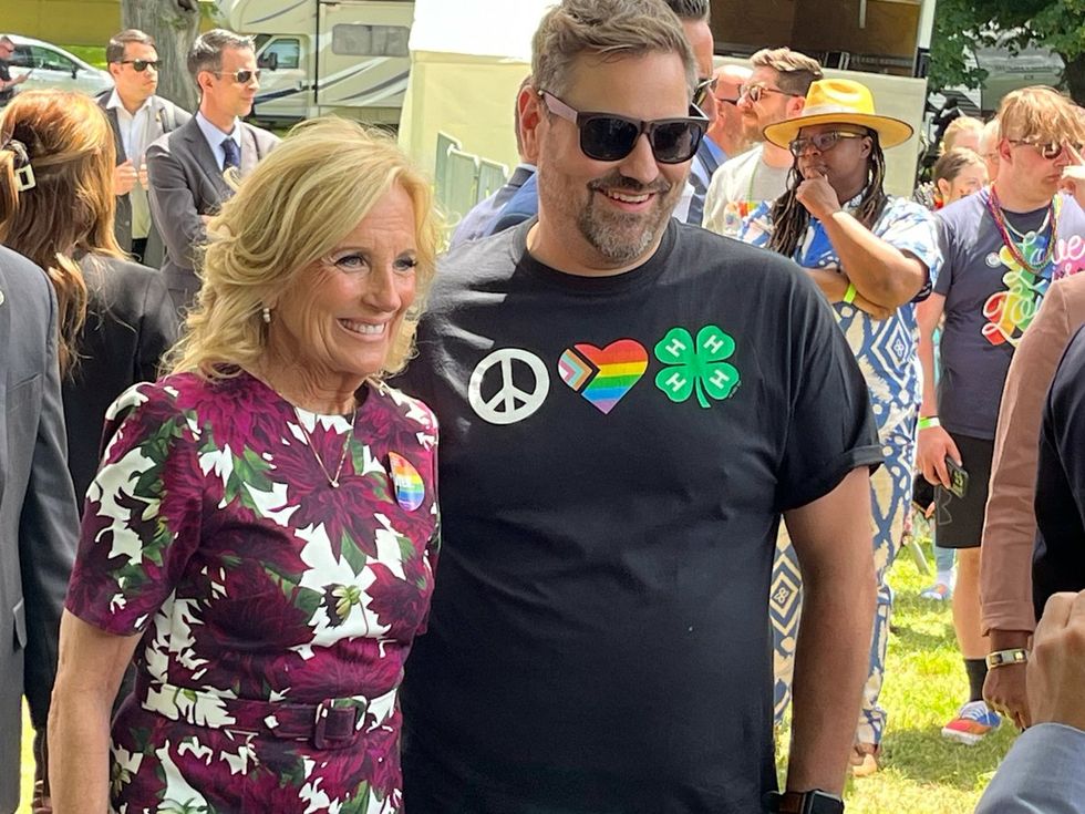 Pittsburgh LGBTQ Pride festival surprise FLOTUS visit press pool writer Christopher Wiggins