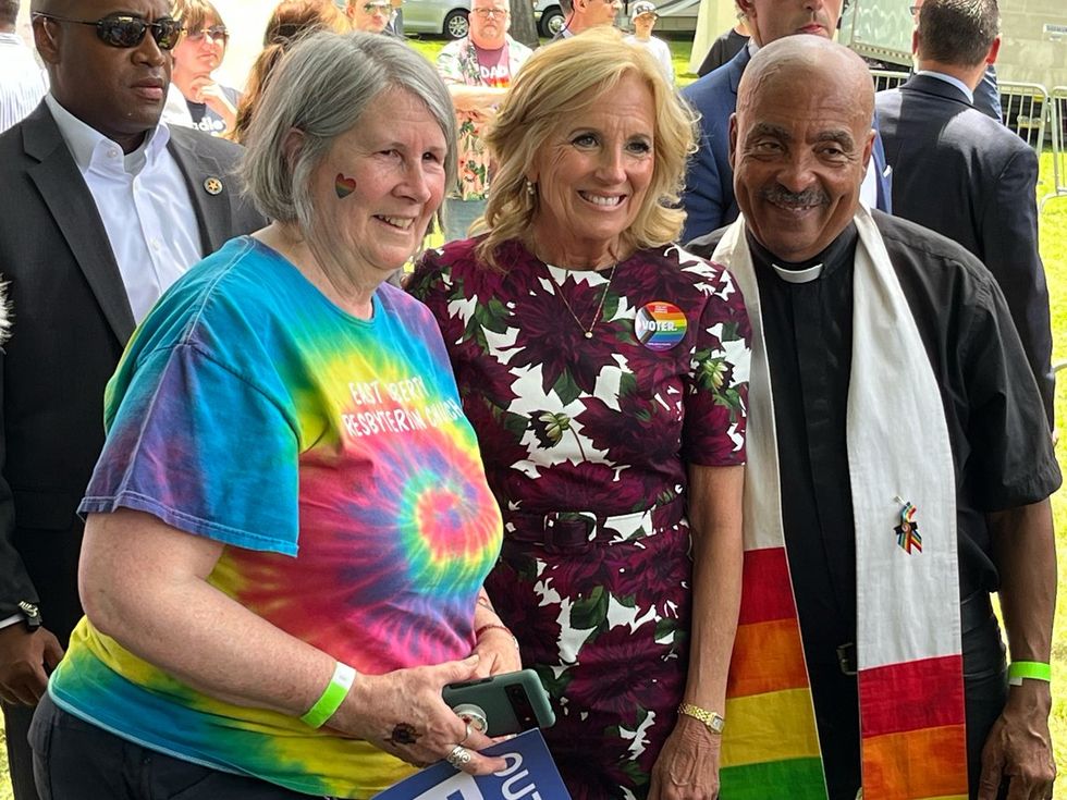 Pittsburgh LGBTQ Pride festival surprise FLOTUS visit press pool writer Christopher Wiggins