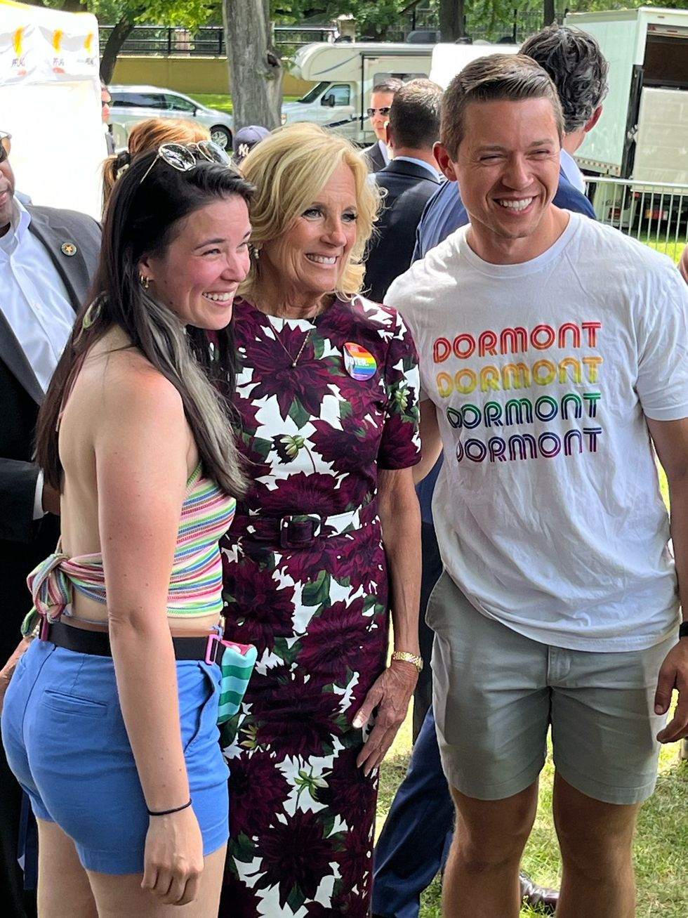 Pittsburgh LGBTQ Pride festival surprise FLOTUS visit press pool writer Christopher Wiggins