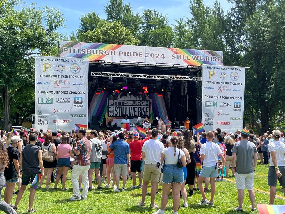 Pittsburgh LGBTQ Pride festival surprise FLOTUS visit press pool writer Christopher Wiggins