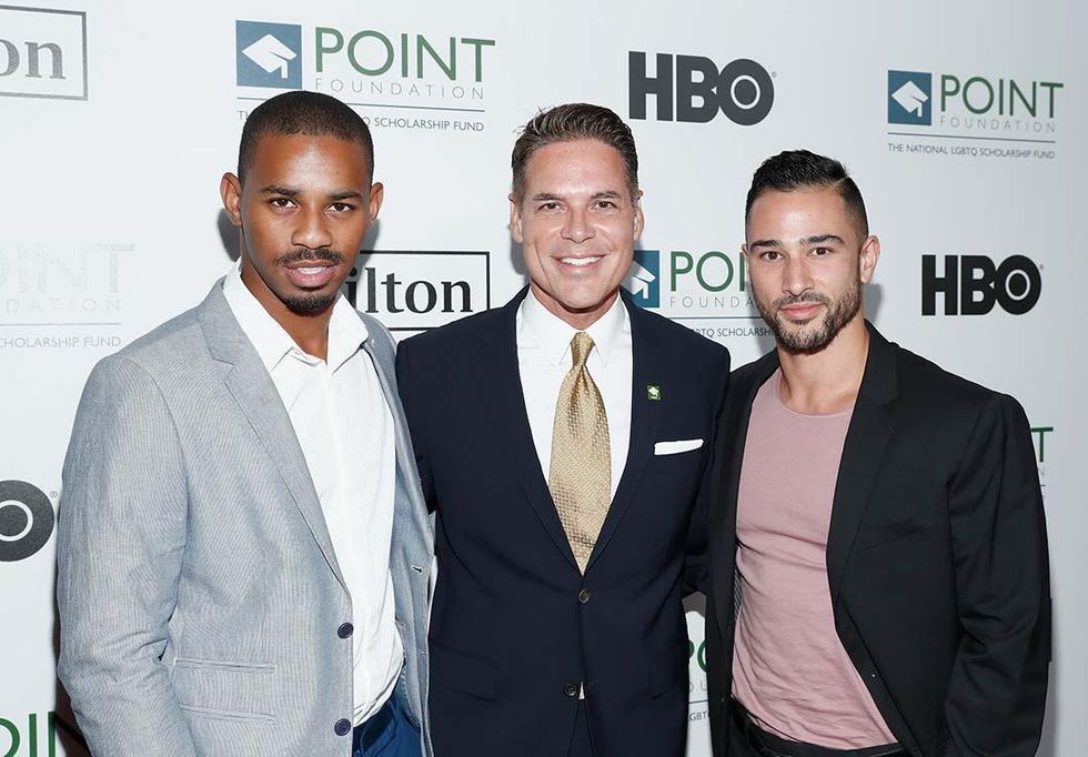 Point Foundation president Jorge Valencia (center) and guests