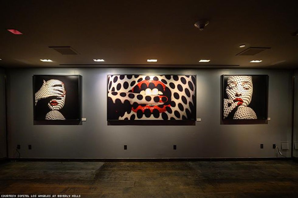 Pop art hanging at Sofitel Beverly Hills