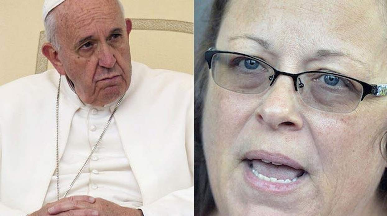 Pope Francis and Kim Davis